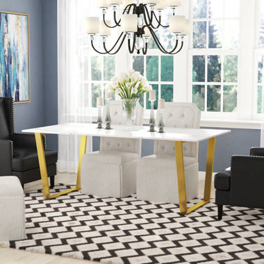 Wayfair gold deals dining table